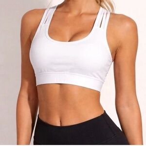 Elegant White Sports Bra for Women